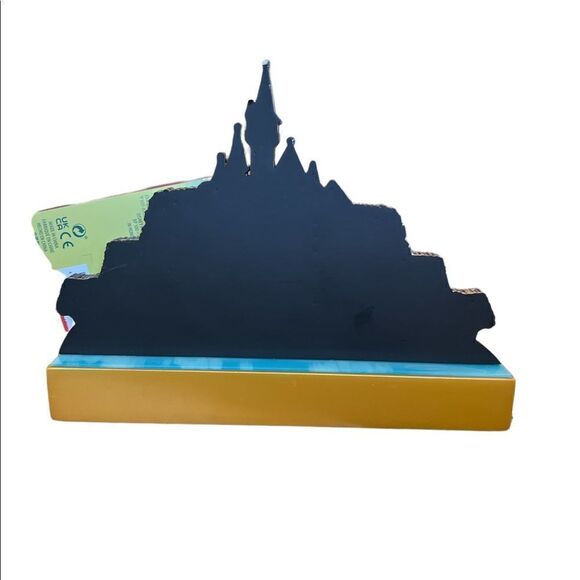 NWT Disney Mickey & Minnie Skating Holiday Cheer Wood Christmas Sign Light Up - Picture 2 of 4